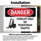Signmission Forklift Only No Pedestrian Traffic, 5 in W x Rectangle, Vinyl Decal OS-2PACK-DS-D-35-L-1264 - alternate 5